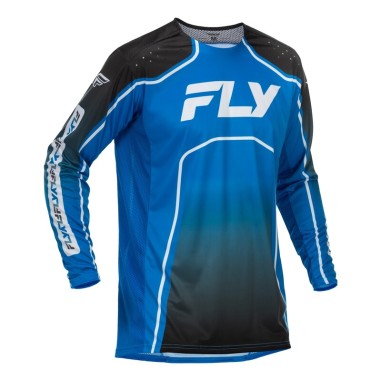 Maillot vélo enfant FLY RACING Rayce - bleu/noir/blanc