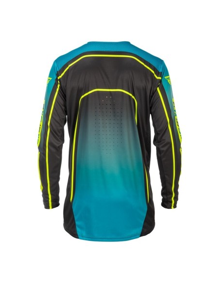 Maillot vélo enfant FLY RACING Rayce - Teal/noir/Lime 2
