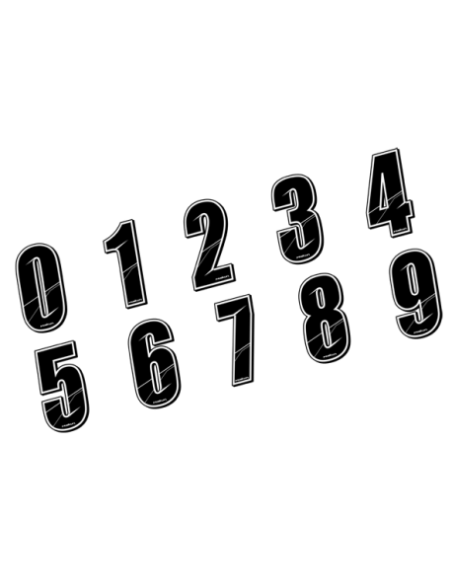 Numéro de plaque MAIKUN noir 10cm
