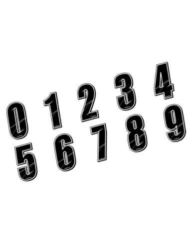 Numéro de plaque MAIKUN noir 10cm