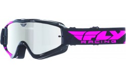 Masque FLY ZONE black/pink - Ecran chrome/smoke lens