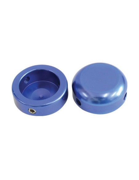 Embout guidon alu bleu