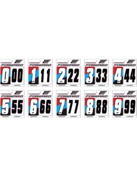 KIT NUMEROS PLAQUE FORWARD - BLANC