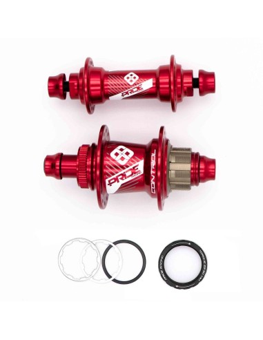 PAIRE DE MOYEUX PRIDE CONTROL EXP 28H ROUGE