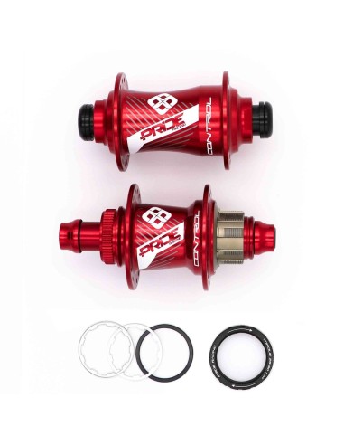 PAIRE DE MOYEUX PRIDE CONTROL PRO 36H ROUGE