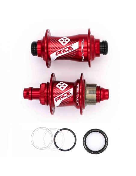 PAIRE DE MOYEUX PRIDE CONTROL PRO 36H ROUGE