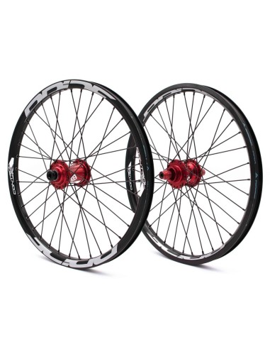 PAIRE DE ROUES PRIDE CONTROL 20" ROUGE