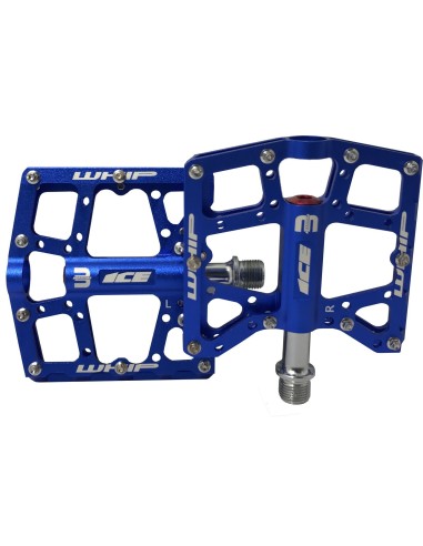 Pédale ICE WHIP alu bleu