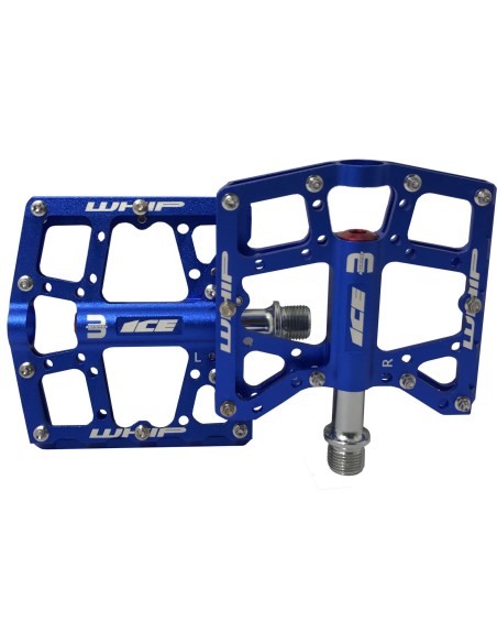 Pédale ICE WHIP alu bleu