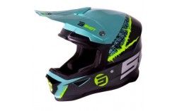 CASQUE SHOT FURIOUS STORM GREY GREEN NEON YELLOW GLOSSY