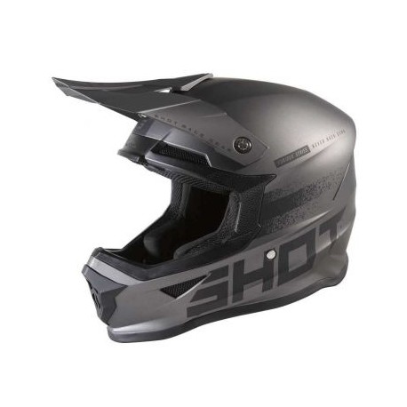 CASQUE SHOT FURIOUS RAW 2.0 BLACK GREY GUN METAL