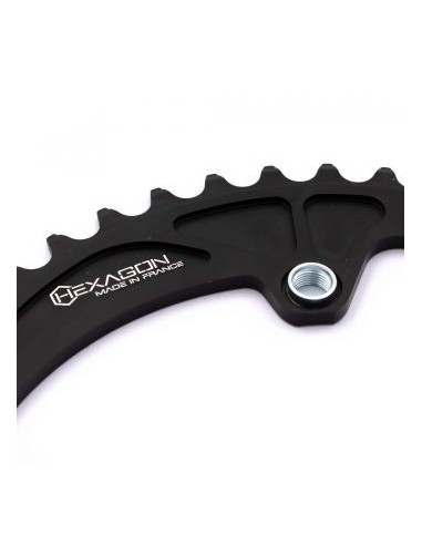 COURONNE PRIDE HEXAGON 4 VIS FILETÉES BLACK