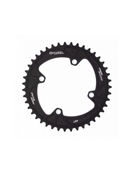 COURONNE PRIDE HEXAGON 4 VIS FILETÉES BLACK